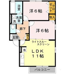 ガトーナふくだC棟の物件間取画像